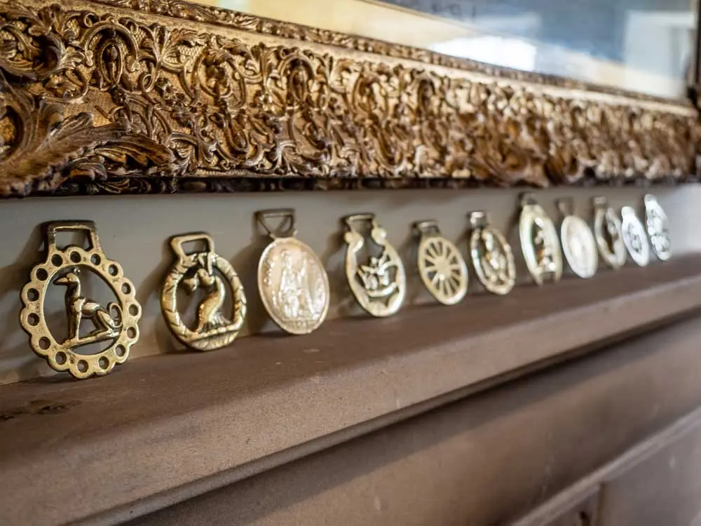 Horse brasses above the bar